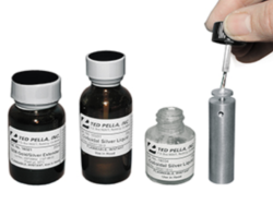 Adesivi conduttivi per la preparazione dei campioni. Disponibili con varie basi (mono e bicomponenti) per soddisfare tutte le esigenze